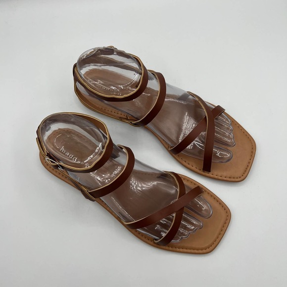 Madden Girl Stance Sandal Cognac Size 6 - Picture 2 of 6